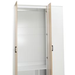 furinbox ตู้เสื้อผ้า 3 บาน รุ่นแมกโนเลีย ขนาด 120 ซม. - สีขาว/ธรรมชาติ