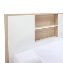 เตียงนอน พร้อมกล่องเก็บของใต้เตียง รุ่นร็อตเตอร์ดัม ขนาด 6 ฟุต - สีเลอร์บานา โอ๊ค/ขาว