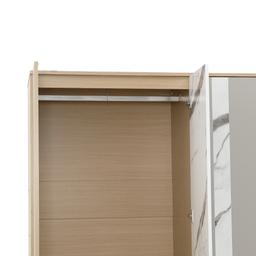 furinbox ตู้เสื้อผ้า 4 บาน รุ่นแมกโนเลีย ขนาด 160 ซม. - สีธรรมชาติ/หินอ่อน