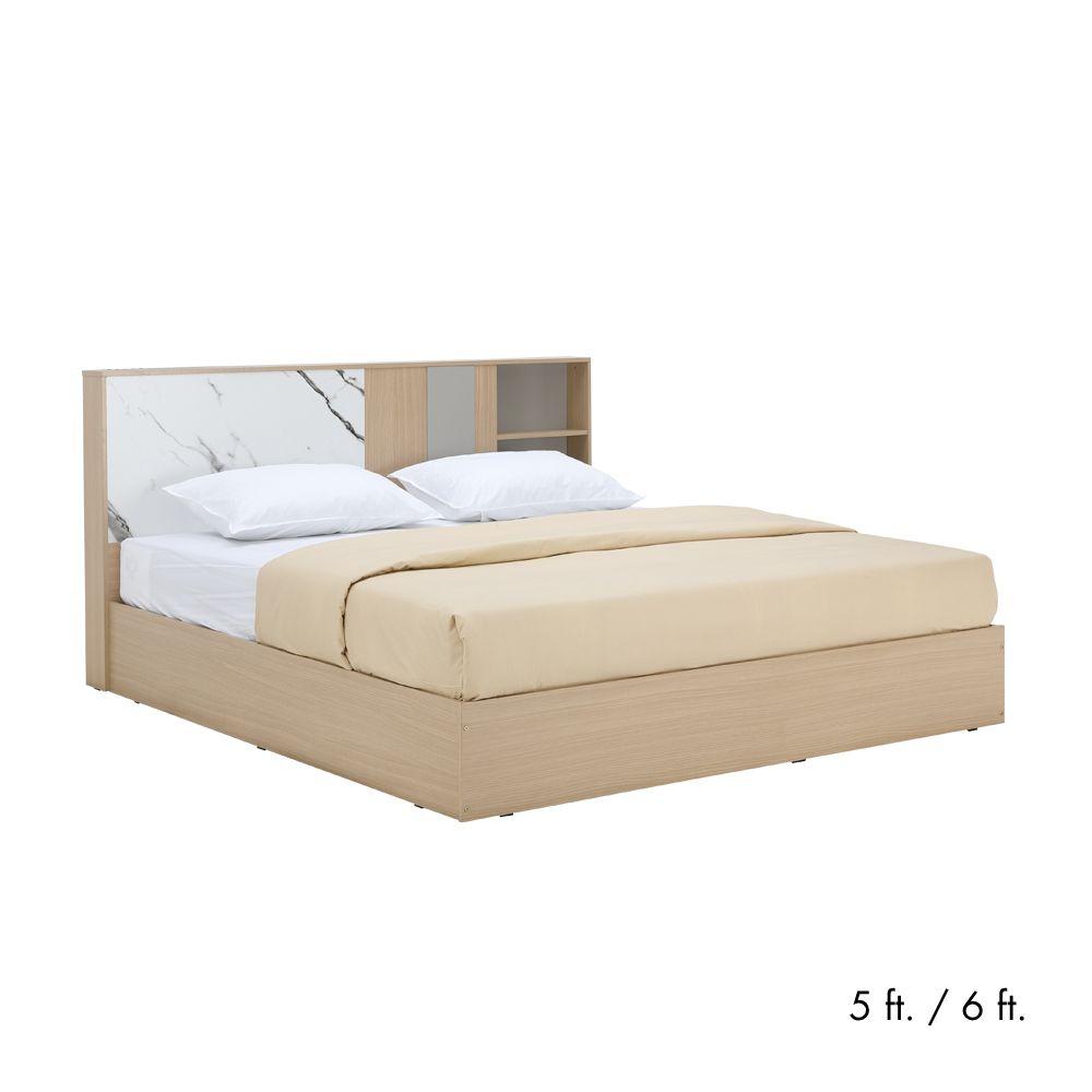 furinbox เตียงนอน รุ่นแมกโนเลีย - สีธรรมชาติ/หินอ่อน