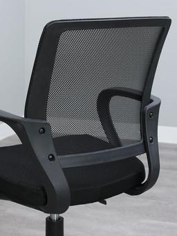 เก้าอี้สำนักงานพนักพิงกลาง รุ่นซากุ - สีดำ