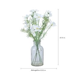 ดอกไม้ในแจกัน รุ่นพลอย - สีขาว/ใสโปร่ง