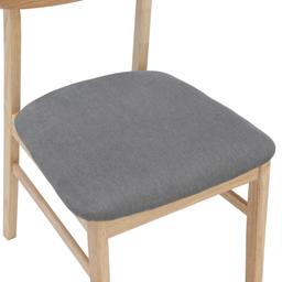 เก้าอี้ทานอาหารไม้ รุ่นลิโด้ - สีธรรมชาติ/เทา