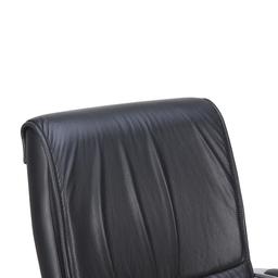 เก้าอี้สำนักงานหนังพนักพิงกลาง รุ่นคอนเกรซ - สีดำ