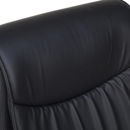 เก้าอี้สำนักงานพีวีซีพนักพิงสูง รุ่นคอนเกรซ - สีดำ