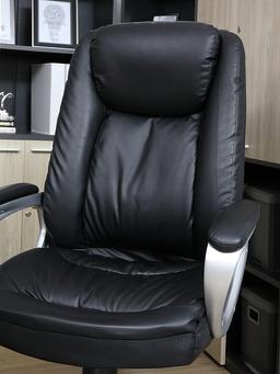 เก้าอี้สำนักงาน PVC พนักพิงสูง รุ่นคาร์เตอร์ - สีดำ