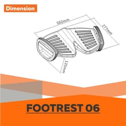 ที่พักเท้า เออร์โกเทรน รุ่น Footrest-06 - สีดำ