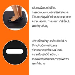 แผ่นรองพื้นแบบยืนเพื่อสุขภาพ เออร์โกเทรน รุ่น Standby Pad - สีดำ