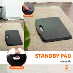 แผ่นรองพื้นแบบยืนเพื่อสุขภาพ เออร์โกเทรน รุ่น Standby Pad - สีดำ