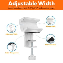 ตัวหนีบปลั๊ก เออร์โกเทรน รุ่น Power Strip Holder - สีขาว