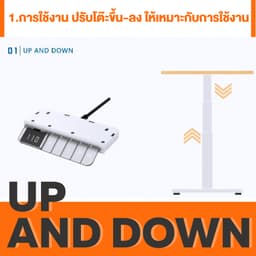 โต๊ะทำงานปรับระดับ เออร์โกเทรน รุ่นเจน 4 ขนาด 200 ซม. - สีแกร์ไฟต์/ดำ