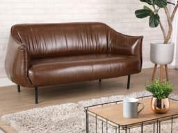 โซฟาหนัง PVC-Bicast 2 ที่นั่ง รุ่นกรุ๊ฟ - สีน้ำตาล
