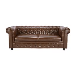 โซฟาหนัง PVC-bicast 3 ที่นั่ง รุ่นบาเซลโล่ - สีน้ำตาล