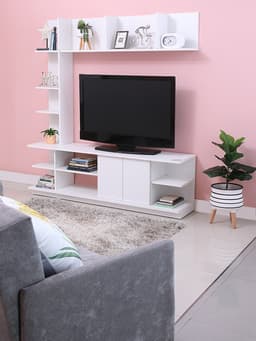 ชุดโฮมเอ็นเตอร์เทนเมนท์ รุ่นมัช ขนาด 160 ซม. - สีขาว