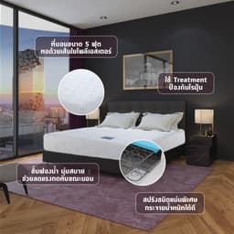 ที่นอน รุ่นเซนซอรี่ แคร์ ขนาด 5 ฟุต 8 นิ้ว - สีขาว