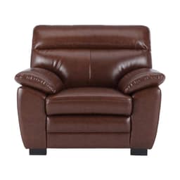 โซฟาหนัง PVC-bicast 1 ที่นั่ง รุ่นอาคีโอะ - สีน้ำตาลเข้ม