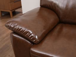 โซฟาหนัง PVC-bicast 1 ที่นั่ง รุ่นอาคีโอะ - สีน้ำตาลเข้ม