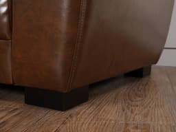 โซฟาหนัง PVC-bicast 1 ที่นั่ง รุ่นอาคีโอะ - สีน้ำตาลเข้ม