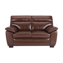 โซฟาหนัง PVC-bicast  2 ที่นั่ง รุ่นอาคีโอะ  - สีน้ำตาลเข้ม