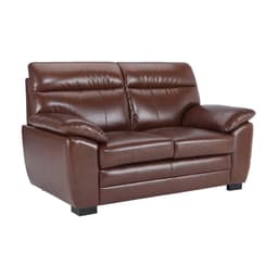 โซฟาหนัง PVC-bicast  2 ที่นั่ง รุ่นอาคีโอะ  - สีน้ำตาลเข้ม