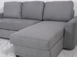 โซฟาเบดผ้า L-shape ฟังก์ชัน ด้านซ้าย รุ่นโดมินัส - สีเทา