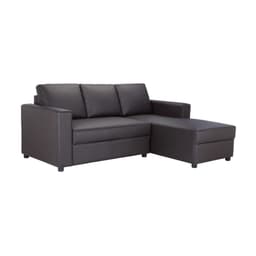 โซฟาหนัง PVC L-shape ด้านซ้าย รุ่นจอร์จ - สีน้ำตาลเข้ม