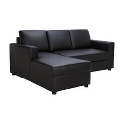 โซฟาหนัง PVC L-shape ด้านขวา รุ่นจอร์จ - สีน้ำตาลเข้ม