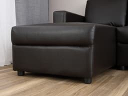 โซฟาหนัง PVC L-shape ด้านขวา รุ่นจอร์จ - สีน้ำตาลเข้ม