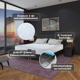 ที่นอน รุ่นคอมฟอร์ท แคร์ ขนาด 6 ฟุต หนา 8 นิ้ว - สีขาว