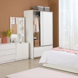 ตู้บานสไลด์ รุ่นวิโก้ ขนาด 120 ซม. - สีขาว/เงิน