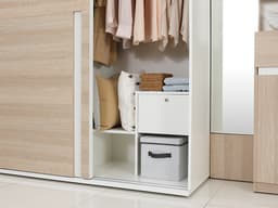 ตู้บานสไลด์ รุ่นซิดนี่ย์ ขนาด 160 ซม. - สีเลอบาน่า โอ๊ค/ขาว