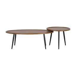 โต๊ะ Nesting รุ่นโอวาโล่ (2 ชิ้น/ชุด) - สีวอลนัท