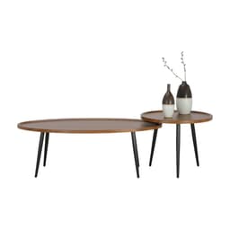 โต๊ะ Nesting รุ่นโอวาโล่ (2 ชิ้น/ชุด) - สีวอลนัท