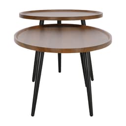 โต๊ะ Nesting รุ่นโอวาโล่ (2 ชิ้น/ชุด) - สีวอลนัท