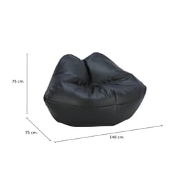 เบาะนั่งเม็ดโฟม รุ่นลิปส์ ขนาด 140 x 75 x 75 ซม. - สีดำ