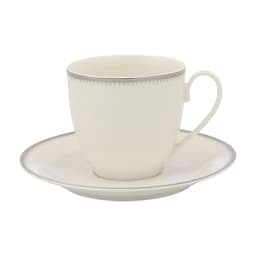 ถ้วยกาแฟพร้อมจานรอง รุ่นแอสเพน ขนาด 200 มล. - สีเงิน