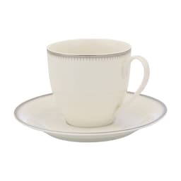 ถ้วยกาแฟพร้อมจานรอง รุ่นแอสเพน ขนาด 200 มล. - สีเงิน