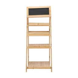 ชั้นไม้แบบพับได้+กระดานดำ ขนาด 55 x 40 x 135 ซม. - สีธรรมชาติ