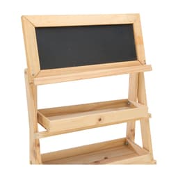 ชั้นไม้แบบพับได้+กระดานดำ ขนาด 55 x 40 x 135 ซม. - สีธรรมชาติ