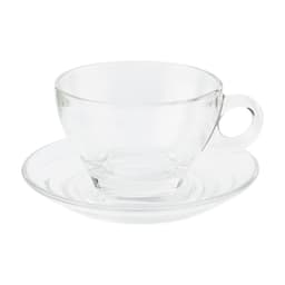 แก้วกาแฟ+จานรอง รุ่น คัฟเฟ่ ลาเต้ (2ชิ้น/ชุด) ขนาด 14.3 x 14.3 x 7.2 ซม.