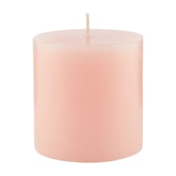 เทียนพิลล่า รุ่น คาเมลล่า ขนาด 3 x 3 นิ้ว - สีชมพู (กลิ่นโรส อีฟ)