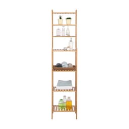ชั้นวางในห้องน้ำ 7 ชั้น รุ่นเอลวิด้า สูง 163 ซม. - สีธรรมชาติ