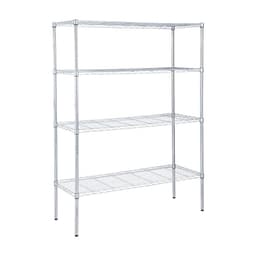 ชั้นวางของ 4 ชั้น รุ่นเวลเน็ท 122 x 45 x 160 ซม. - เงินโครเมี่ยม