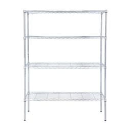 ชั้นวางของ 4 ชั้น รุ่นเวลเน็ท 122 x 45 x 160 ซม. - เงินโครเมี่ยม
