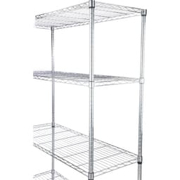 ชั้นวางของ 4 ชั้น รุ่นเวลเน็ท 122 x 45 x 160 ซม. - เงินโครเมี่ยม