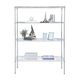 ชั้นวางของ 4 ชั้น รุ่นเวลเน็ท 122 x 45 x 160 ซม. - เงินโครเมี่ยม