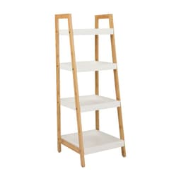 ชั้นวางของ 4 ชั้น รุ่นโนระ ขนาด 35 x 35 x 100 ซม. - สีขาว/ธรรมชาติ