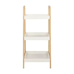 ชั้นวางของ 3 ชั้น รุ่นโนระ ขนาด 35 x 35 x 77 ซม.  - สีขาว/ธรรมชาติ