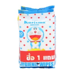 ผ้าเปียกแอนตี้แบคทีเรีย แคริสม่า บรรจุ 20 แผ่น - สีขาว