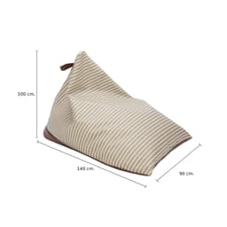 เบาะนั่งเม็ดโฟม รุ่นลูซี่ ขนาด 90 x 140 x 100 ซม. - สีน้ำตาล